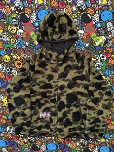 A Bathing Ape Green Camo Fuzzy Boa Jacket - Picture 1 of 9