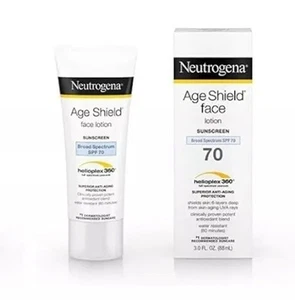 Neutrogena SPF 70Age Shield protector solar facial sin aceite 3 OZ loción en crema Helioflex - Imagen 1 de 7