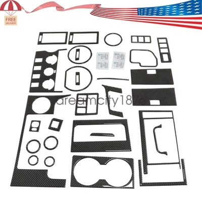 29X Kit completo de cubierta interior de fibra de carbono negro para Toyota Sequoia 2008-2015 Foto 1 de 4