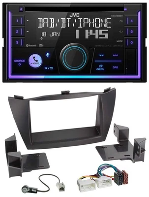 JVC MP3 USB 2DIN DAB Bluetooth CD Autoradio für Hyundai ix35 (2010-2013) - Bild 1 von 4