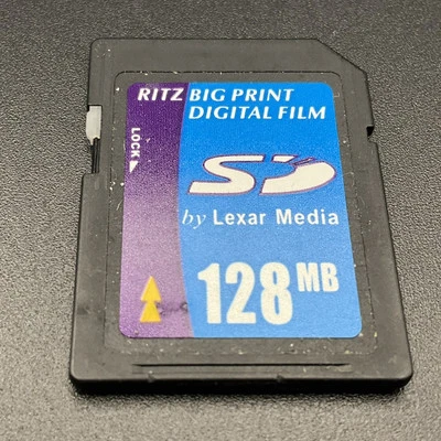 Ritz Big Print Lexar Media 128MB SD Camera Memory Card - Tested - Tracked Post - Image 1 of 2