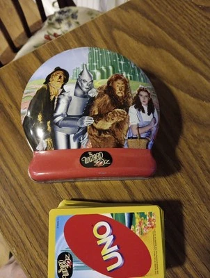 The Wizard of Oz UNO Card Game Classic 1939 Movie Collectible Tin Missing 2 Card - Image 1 of 4