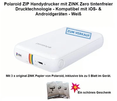 Polaroid ZIP Handy-Drucker, tragbarer Sofortbilddrucker, ZINK Zero Ink - Bild 1 von 4
