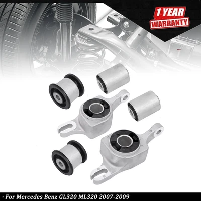适用于梅赛德斯奔驰 GL320 ML320 07-09 6PC 前下控制臂衬套套件 全新 — 第 1/4 张图片