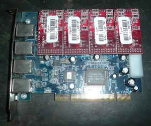 Digium Wildcard TDM400P PCI Card w/ 4x X100M Rev C FXO Modules - Picture 1 of 3
