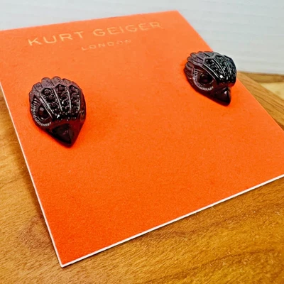 Kurt Geiger London Eagle 耳钉女式黑色水晶 379137BLK001 — 第 1/4 张图片