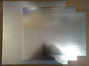 10 x 10" Quadratische Silber Kuchenböden - Bild 1 von 1