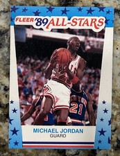 1989-90 Fleer All-Stars Michael Jordan Sticker Card #3 HOF - READ Description