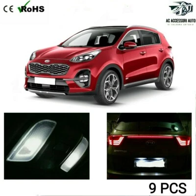 KIT LED INTERNI + LED TARGA KIA SPORTAGE MK4 CONVERSIONE COMPLETA 6000K CANBUS - Immagine 1 di 4