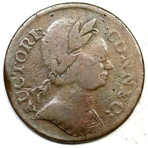 1785 3.4-F.1 R-3 Connecticut Colonial Copper Coin - Picture 1 of 2