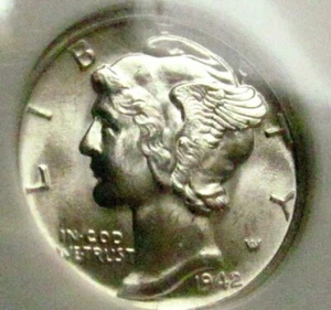 1942 D MERCURY DIME NGC 65 FB REALLY NICE - Picture 1 of 4