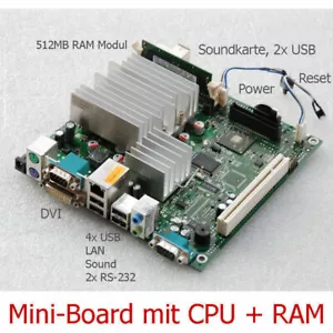 Small Motherboard With CPU AMD Mobile 2100+ 512 MB D2703-A12 S500 Mini-Itx M23 - Picture 1 of 1