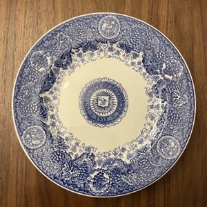 Set of 4 Vintage 1941 University of Michigan WEDGWOOD 9.25” Blue Dinner Plates - Picture 1 of 4