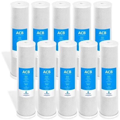 10 Pack Carbon CTO Big Blue Whole House Water Filter Block Activated 20" Coconut - Image 1 of 4