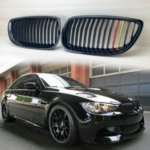 Germany Color Shiny Black Front Grille Grills BMW E92 E93 M3 Coupe Convertible - Picture 1 of 6