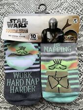 Disney Star Wars Mandalorian, 10 pairs, size 4-10 no show socks, BNWT