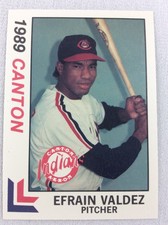 1989 Canton-Akron Indians-Eastern League-BEST Baseball Card-Efrain Valdez