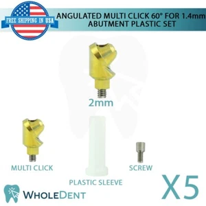 5x Angulated Multi Unit 60° 1.4mm Plastic Sets Including Fixation Screw - Picture 1 of 4
