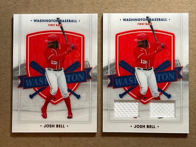 Josh Bell 2021 Chronicles America’s Pastime Base & Double Swatch Baseball Cards - Image 1 of 4