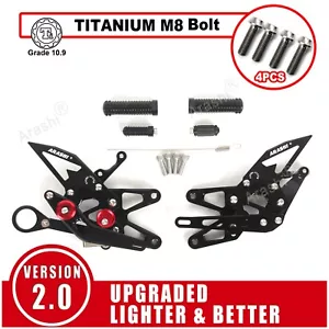 Reposapiés y pernos de montaje tornillos para BMW S1000R 2013-2016 cambio rápido - Imagen 1 de 10