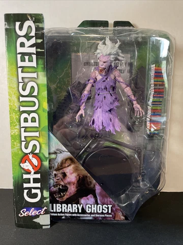 Ghostbusters Library Ghost Diamond Select 7" Figure BAF Rooftop Diorama New Cover
