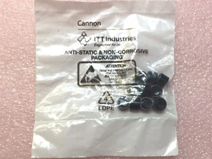 75270200 ITT CANN CAP PUSHBUTTON ROUND BLACK 12 PIECES - Picture 1 of 3