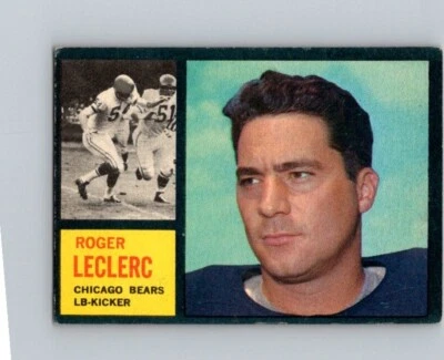 1962 TOPPS FOOTBALL #19 ROGER LE CLERC    LOW GRADE qK - Image 1 of 2