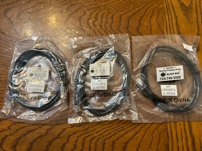 CAT5 3’ Cable Ethernet Lan Network Internet Patch Cords (NEW) Qty-3 Free Ship! - Image 1 of 4