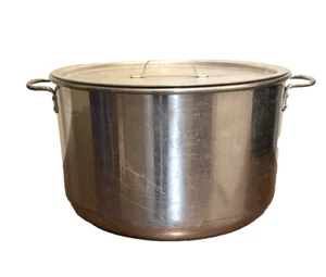 Vintage Wear Ever 17 Qt Aluminum Stock Pot with Lid Model 2217 Natl' Sanitation - Picture 1 of 8