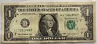 $1 Dollar Bill Fancy Serial Number Birthday/Anniversary Note 8/17/1966