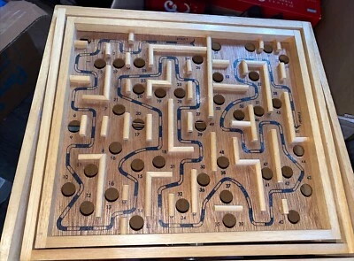 Vtg Brio Labyrinth Wooden Board Game, Made in Sweden, Labyrintspel 31804- 2 Ball - Image 1 of 4