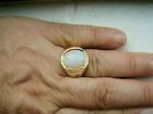 2.10Ct Oval Cut Natural Fire Opal Solitaire Men's Ring 14K Yellow Gold Plated