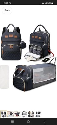  Mochila Bolsa Pañales - Negra Yuazwela Nueva En Bolsa/Caja.  Foto 1 de 4