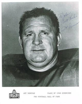 Original Autograph PSA/DNA of Art Donovan of the Balt. Colts, 8x10, headshot, #5 - Image 1 of 2