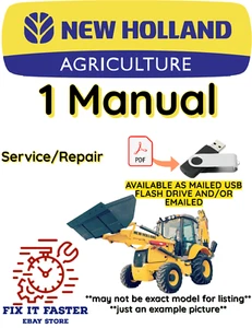 NUEVA RETROEXCAVADORA HOLLAND B95 SERVICIO MANUAL TALLER DE REPARACIÓN PDF USB - Imagen 1 de 3