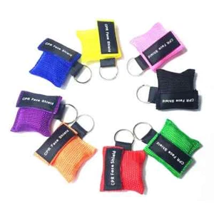 CPR resuscitator keychain (2 pack, random colors, safety CPR mask - Picture 1 of 2