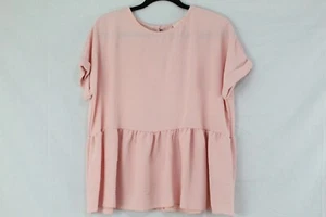 SCHÖNES MELODY Damen-Top Größe S Manschettenärmel hinten geknöpft Schößchen rosa neu ohne Etikett - Bild 1 von 5