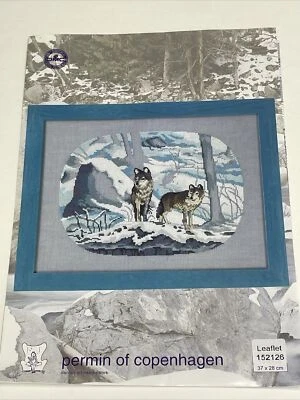 Permin of Copenhagen Wolves Cross Stitch Pattern 70-2126 - Image 1 of 4