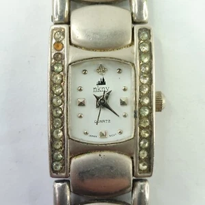 Vintage NKNY Ladies Women's Watch Untested Silver Tone Not Working - Picture 1 of 10