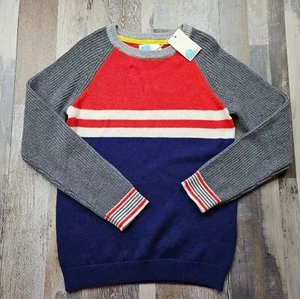 Boden Youth Sweater NEW Size 9-10Y Red White Blue Grey - Picture 1 of 5