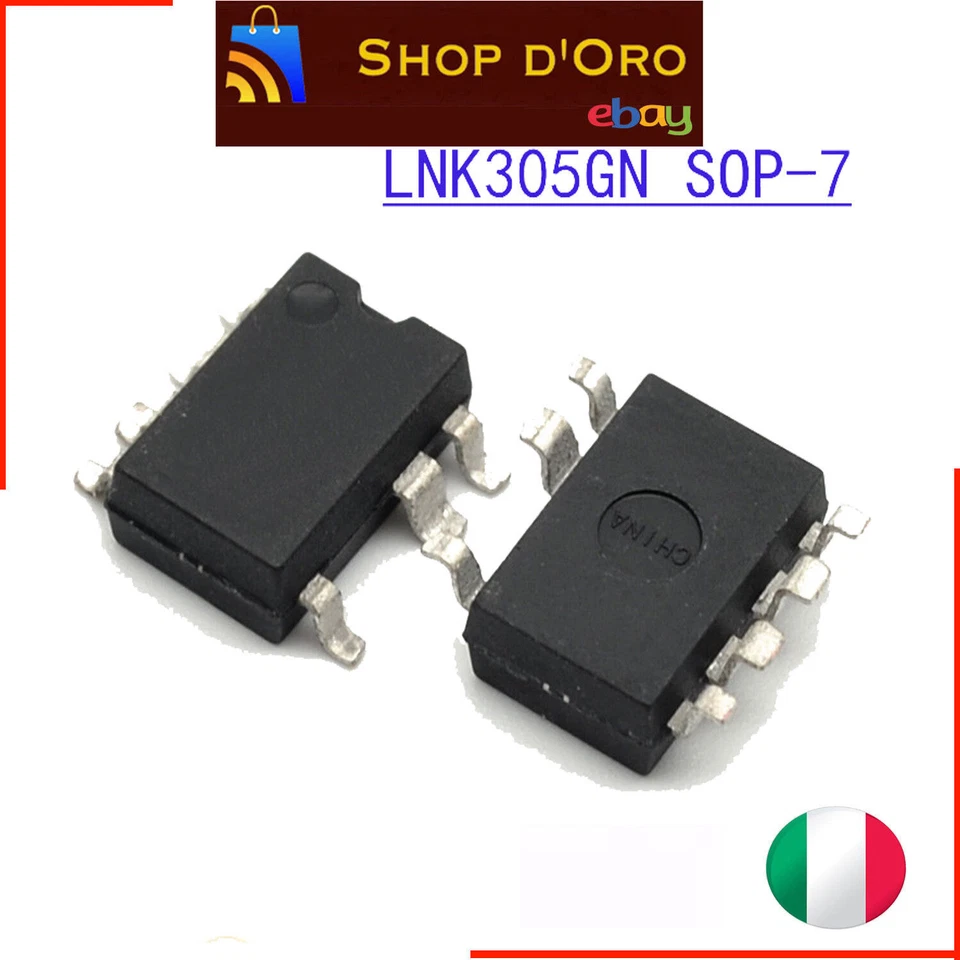 2 PEZZI LNK305GN - LNK 305GN Integrato SMD OFF-LINE switcher 175ma , 280ma - Immagine 1 di 1