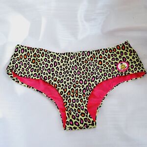 Missoni Colorful Leopard Print Women Bikini Bottoms Sz 40IT or S Smily Logo 