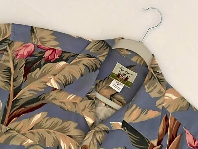S070 HAWAIIAN SHIRT M (chest 47") REYN SPOONER, MICRO RAYON+LINEN, FREE SHIPPING - Image 1 of 4