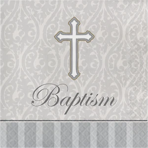 Baptism Napkins Cross Lunch Napkins Devotional Religious Napkins 16ct - Picture 1 of 2