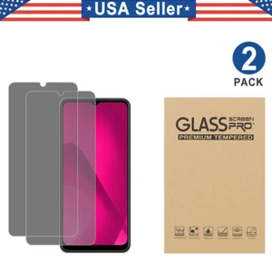 2PK Privacy Tempered Glass Protector For T-Mobile Revvl V+ 4 Plus 6 7 X Pro 5G - Picture 1 of 10