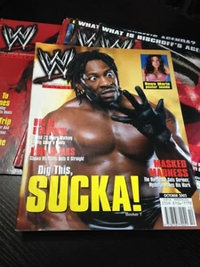 WWF WWE Magazine OCTOBER 2002 Booker T + Poster - Picture 1 of 3