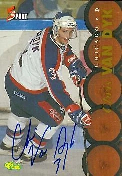 Chris Van Dyk autographed Hockey Card (Blackhawks) 1995 5 Sport Classic Rookie - Image 1 of 1
