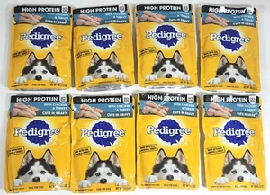 8 - Pedigree High Protein Wet Dog Food Pouches, with Chicken and Turkey Cuts - Picture 1 of 3