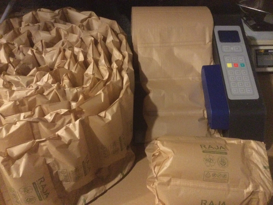 Void Cushion Biodegradable paper AIR Pillows LOOSE FILL Roll - Image 1 of 4