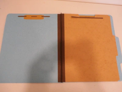 Oxford 10 Classification Folders #02614 Letter Size Blue 4-Part - Image 1 of 4